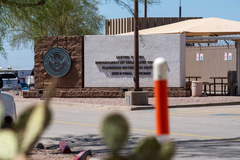 Front area of the U.S. Department of Homeland Security in Florence
