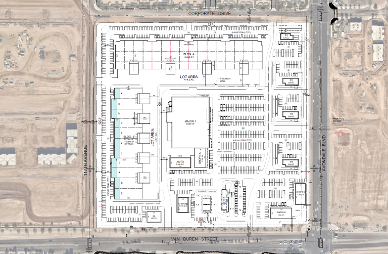 Pederson Group Proposing New Retail, Employment Project at Avondale BLVD Rendering of Pederson BLVD Center in Avondale
